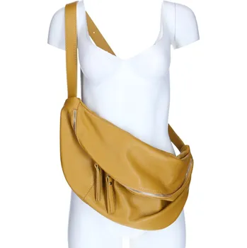 Kabelka 48925 kabelka ledvinka velká kůže barva: žlutá-okr
