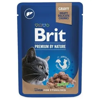 Volný čas Brit Premium Cat kapsa Liver for Sterilised 100g