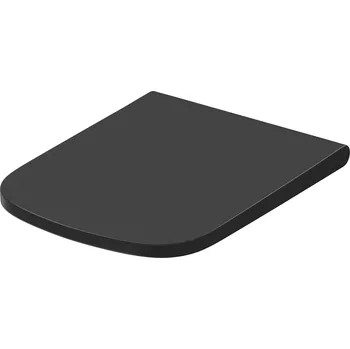 WC sedátko CERSANIT Toaletní prkénko LARGA SQUARE SLIM WRAP antracitový pomalu padající duroplast Easy detachment K98-0268