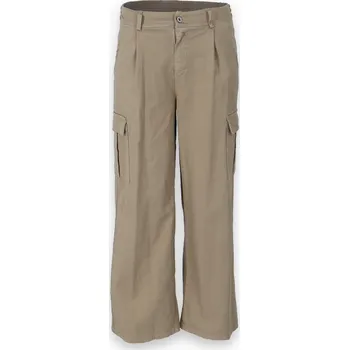 Dámské kalhoty Kalhoty široké Cargo 10221 Itálie barva: hnědá-camel, velikost: S