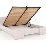 Buková postel s úložným prostorem - Hessler Odstín moření: Bílá, Rozměr: 160x200