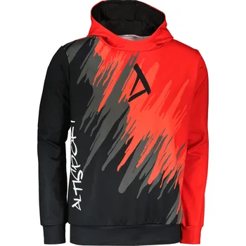 Pánská móda Pánská funkční mikina premium ALTISPORT VOJ/ALM006MI01 ČERNOČERVENÁ L