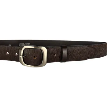 Módní doplněk Dámský kožený opasek 9946 hnědý - 110 cm