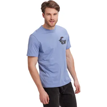 Pánské oblečení Yamaha triko ADVENTURE PECULIAR – L, modrá