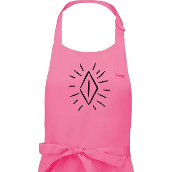 Kuchyňská zástěra Dámské přirození zarostlé - Dámská zástěra na vaření - Univerzální velikost ( Růžová )