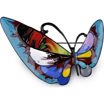 Brož Brož motýl - 3 modrá