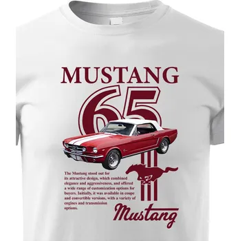 Chlapecké tričko Dětské tričko Ford Mustang 65, Barva Bílá, Velikost 158 cm/12 roků, Canvas Dětské tričko Bezvatriko.cz 3127