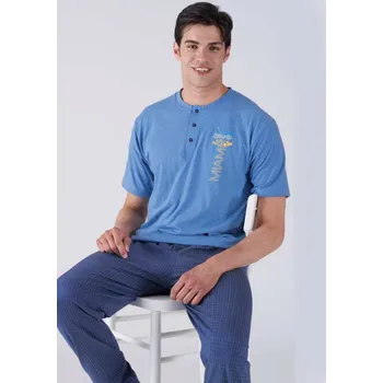 Pánské pyžamo Pánské pyžamo Karelpiu KC8246 XL Sv. šedá