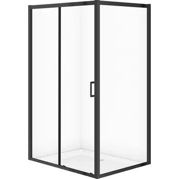 CERSANIT ARTECO obdélníková sprchová sada 120x90x190 černá s vaničkou TAKO 120x16 S913-031