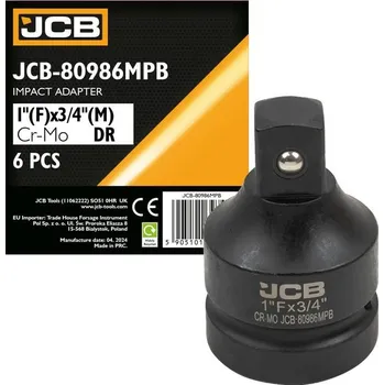 Gola hlavice JCB Adaptér na rázy Cr-Mo 1'' (F) x 3/4'' (M) ČTVERECOVÝ