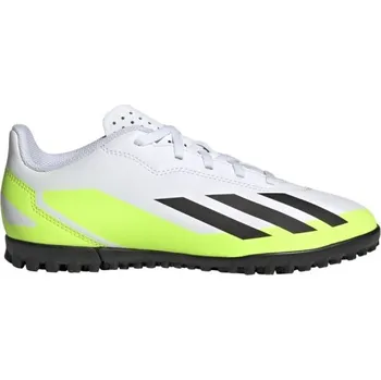 Turfy Dětské turfy adidas X CRAZYFAST.4 TF J 32 Bílá, Černá, Světle zelená
