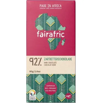 Čokoláda fairafric bio hořká čokoláda s 92 % kakaa, 80 g
