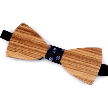 Dřevěný motýlek, střední, 21 hnědá přírodní modrá tmavá