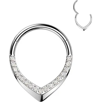 Šperk Šperky4U Piercing segment kruh špičatý TITAN - TIT1603-1210