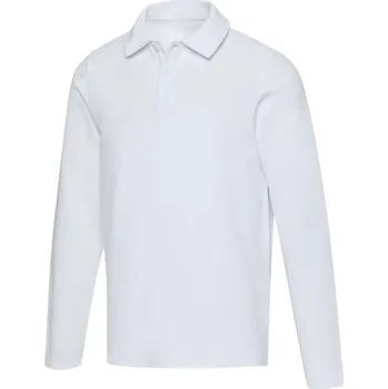 Pánské tričko Apollo unisex polokošile s dlouhým rukávem - Bílá / XXS