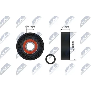 Napínací kladka, žebrovaný klínový řemen NTY RNK-BM-053