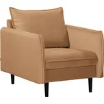 Hnědé sametové křeslo Juli – Ropez ID_1741560