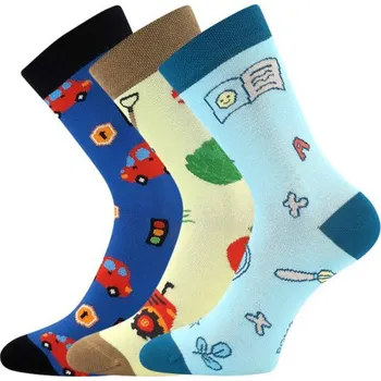 BOMA Ponožky dětské KAITO s obrázky CHLAPECKÉ mix A (3&nbsp;páry) 20-24 126196