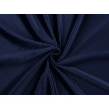 Velvet / samet oděvní hladký METRÁŽ - 9 (83) modrá tmavá