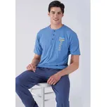 Pánské pyžamo Karelpiu KC8246 Sv. šedá, XL