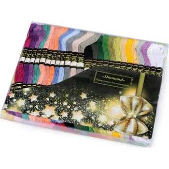 Galanterie Příze vyšívací typ mouline Diamond sada 50 ks/8 m