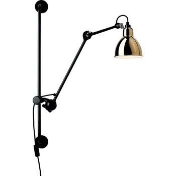 Nástěnné svítidlo DCW éditions Lampe Gras N°210 E14 nástěnné svítidlo s vypínačem Zlatá / Ovál