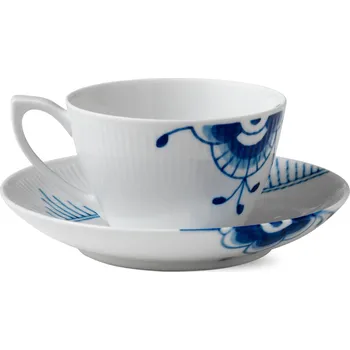 Royal Copenhagen Porcelánový šálek s podšálkem Blue Fluted Mega 280 ml