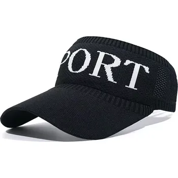 Kšiltovka Sportovní sluneční kšilt s otevřenou korunou – černý