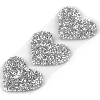 Nažehlovací srdce s kamínky