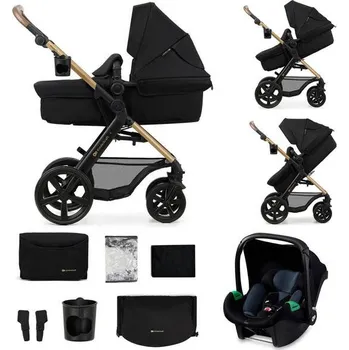 Přeprava dětí KinderKraft Moov 2 kočárek 3 v 1 Pure Black