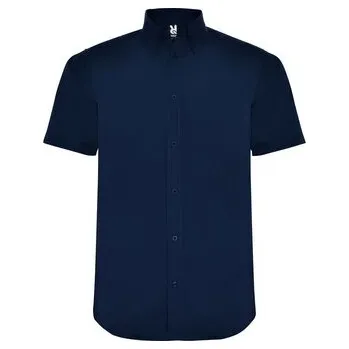 Pánská móda Pánská košile s krátkým rukávem Aifos, námořnická modrá, Velikost XL