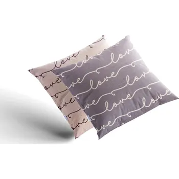 Povlečení Saténový povlak na polštář Love