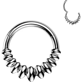 Piercing Šperky4U Ocelový piercing - segment kruh - SG134-1208