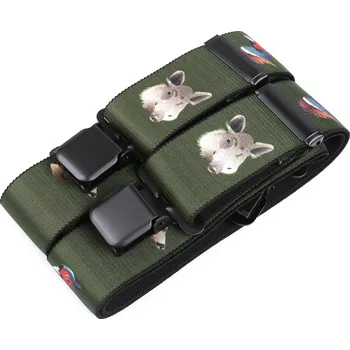 Kšandy Šle myslivecké šíře 4 cm délka 120 cm, střední, 1 zelená zvěř