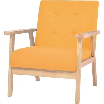 Křeslo zahrada-XL Křeslo žluté textil 244657