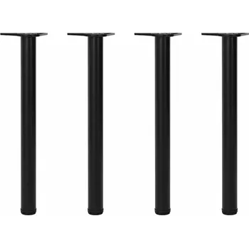 Jídelní stůl zahrada-XL 4 stolové nohy s nastavitelnou výškou černé, 710 mm 242148