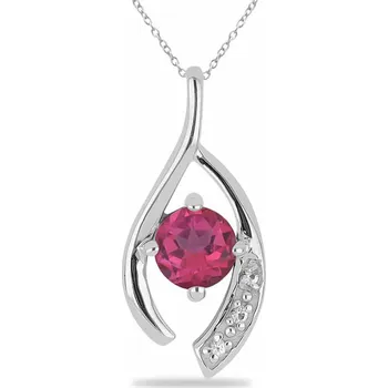 Přívěsek Přívěsek stříbrný s broušeným Pink topazem a zirkony Ag 925 021831 PT 1,7 cm, 1,3 g