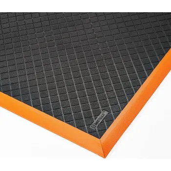 Rohožka Flomat Černo-oranžová extra odolná olejivzdorná rohož Safety Stance Solid - 97 x 163 x 2 cm