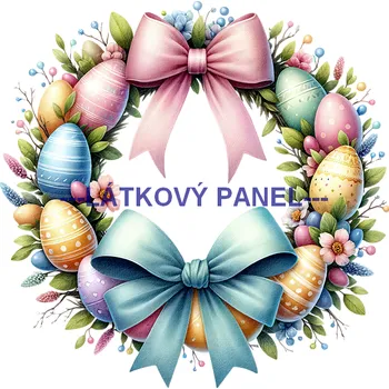 Látkový panel - Věneček jarní - VE-110 Velikost: 35x35cm, Materiál: Úplet
