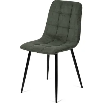 Jídelní židle Vikio Jídelní židle zelená manšestr látka černá podnož VJZ100Z-M