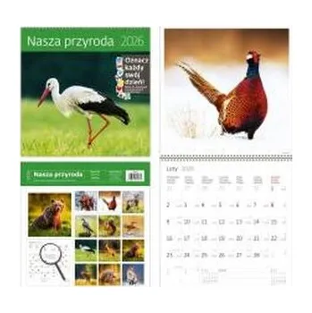 Kalendář Kalendarz 2026 ścienny 30x30 Nasza przyroda HELMA