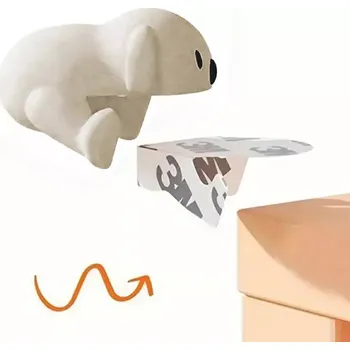 Dětská zábrana Ochrana rohů nábytku ve tvaru pejska, béžová, 4 ks