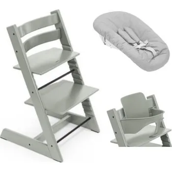 Jídelní židlička Stokke Tripp Trapp Set Židlička + Baby set + Newborn set - Glacier Green/Grey