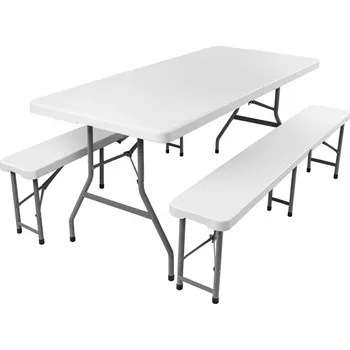 kempingová židle Flamenco Mystique Skládací cateringová sada, turistický stůl + 2 lavice 70x180 cm SC11