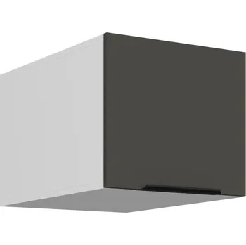 Kuchyňská skříňka Horní skříňka s výklopnými dvířky LUNARA - šířka 40 cm, grafit / bílá