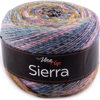 Příze Pletací příze Sierra 150 g, střední, 5 (7208) modrá světlá růžová
