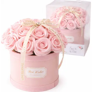 Koupelová kosmetika Flamenco Mystique Květinová krabička, kytice vonných mýdlových květů v krabičce, 21 ks, 19x16cm, BUK08R