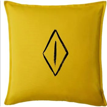 Polštář Dámské přirození hladce oholené - Polštář 50x50 - 50x50 - Pouze potah ( Žlutá )