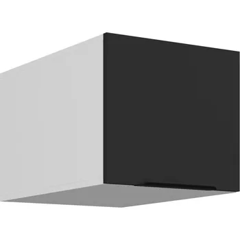 Kuchyňská skříňka Horní skříňka s výklopnými dvířky LUNARA - šířka 40 cm, černá / bílá