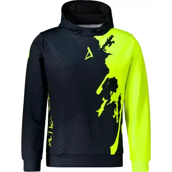Pánská mikina Pánská funkční mikina premium ALTISPORT VOJ/ALM112MI01 ČERNÁ-FLUO YELLOW S